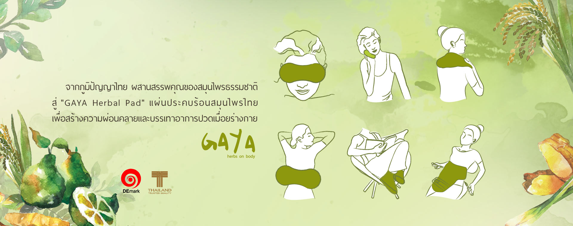 GAYA Herbal Pad แผ่นประคบร้อนสมุนไพรไทย